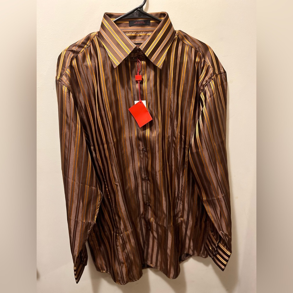 NWT Leonardi button‎ down sz large